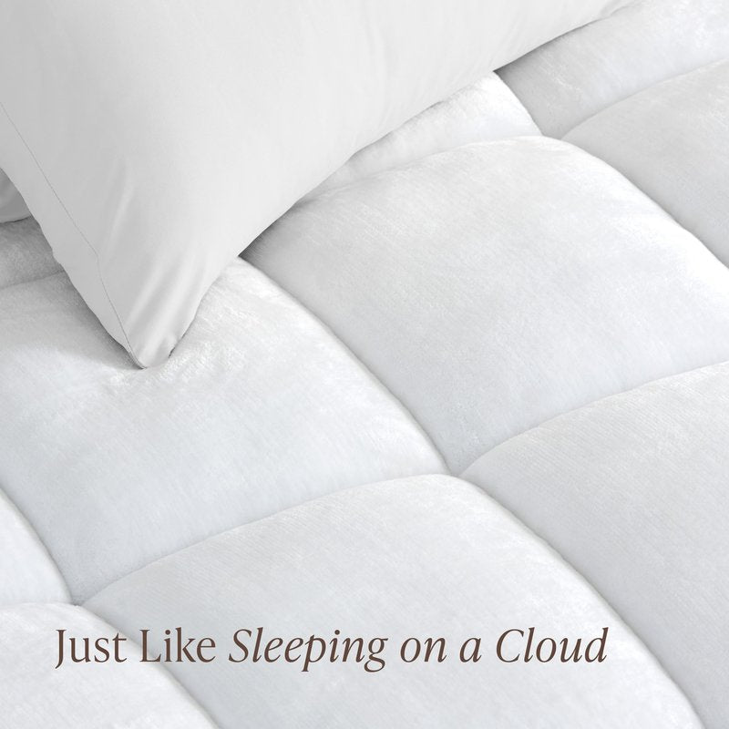 Bare Home Split Head Flex King Microplush Mattress Topper - Pillow Top Reversible - Dual Sided All-Season - 8" to 24" Deep Pocket - Soft Fitted Cover - Plush Mattress Pad (Split Head Flex King)