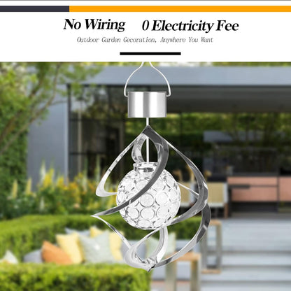 Color Changing Solar Hanging Lamp - Sparkling Crystal Ball for Gardens and Lawns