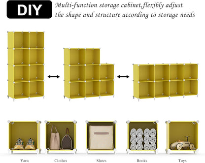 8 Closet AWTATOS Cube Storage Organizer, Cube Organizers and Storage, DIY Stackable Bookshelf Plastic Clothes Organizer