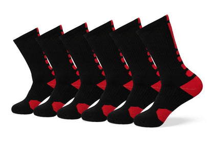 VNG Cushioned Athletic Crew Socks for Men Sizes 9-12, Light Compression Secure Fit Moisture-Wicking Sports Performance, 85% Cotton