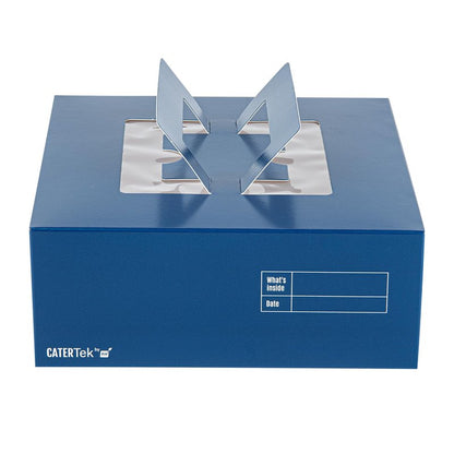 Restaurantware Cater Tek 9 x 9 x 3.5 Inch Cake Boxes 50 Disposable Lunch Boxes - Display Window Pop-Up Handles Frenchie Paper Pastry Boxes Grease Impermeable Shipped Flat