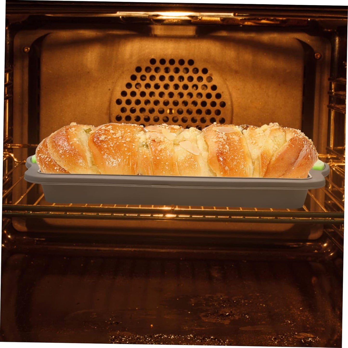 Luxshiny Sheet Cake Pan, Silicone Loaf Pan, Brownie Baking Pan, Rectangular Bakeware for Home Kitchen