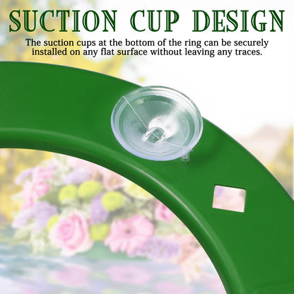 Sewroro 12-Inch Floral Foam Ring with Mud Block and Suction Cups for DIY Wedding Car Decoration Floral Arrangements and Wreath Making