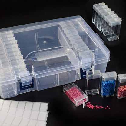 Suptikes 110pcs Diamond Painting Tools and Accessories with 44 Slots Diamond Painting Storage Containers for Adults or Kids, Apply to 5D Diamond Painting