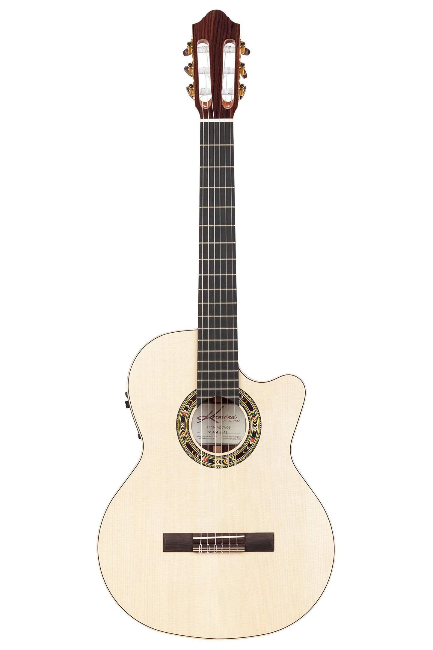 Kremona Fiesta F65CW-SB – Acoustic/Electric Nylon String Guitar – Handmade in Europe – Deluxe Hardshell Case Included
