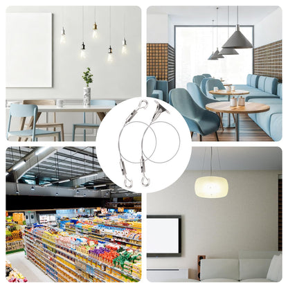 HUYEIOBGD Heavy Duty Picture Hanging Kit with 1.5m Adjustable Stainless Steel Cable, 6-Piece Wire Rope Suspension System for Artwork, Display Signs, Photo Frames, Gallery Walls & Hanging Decorations