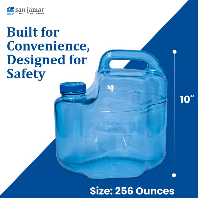 San Jamar Rapi-Kool Cold Paddle for Cooling Hot Soups in Restaurants, Chill Utensil for Hot Soup in Commercial Kitchens, Cooling Jug for Soup, 256 Ounce, Plastic, Blue