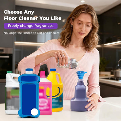 KTNAid Refillable Replacement Bottle for Swiffer® Wet Jet™ Mop, 500ml /17 oz, Empty, Leak-Proof HDPE Cleaner Solution Refill Bottle with 8 Silicone Gaskets & 1 Foldable Funnel