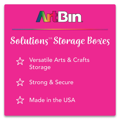 ArtBin Large Solutions Box Clear Art & Craft Organizer with Dividers - Plastic Storage Case for Convenient and Versatile Storage - Ideal for Various Craft Supplies