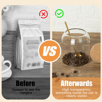 4PCS Glass Jar Storage Container with Ball Cork, 500ML/17Oz Food Storage Containers Clear Wood Cork Bottle Candy Jars Coffee Canister for Beans Nut Sugar Spices Seasonings Kitchen Organizer Christmas