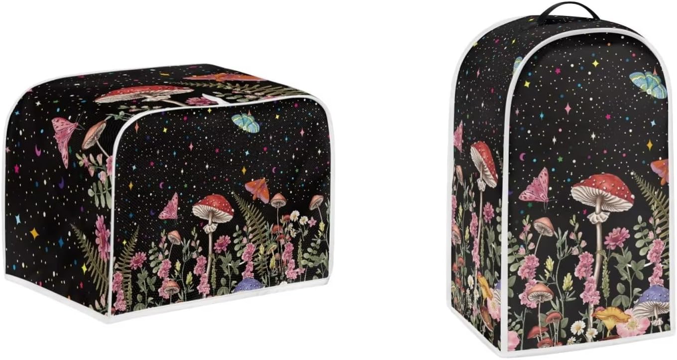 Mushroom Butterfly Toaster Covers: Universal 2 Slice Waterproof Dust Cover for Bread Maker & Oven, Bakeware Protector
