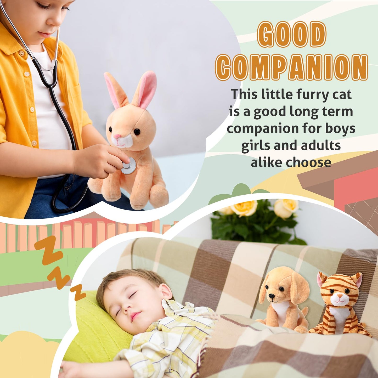 Blueweenly 48 Pcs Adopt a Farm Animal Party Favor Kit for Kids, 12 Plush Farm Animal with Adoption Certificates, Gift Bags & Pens, Birthday Party Favor, Classroom Reward, Church VBS Sunday School