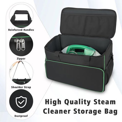 Carry Bag for Bissell Little Green Machine 1400B, Large Storage Bag Carrying Case for Bissell Carpet Cleaner, Car Vacuum Attachments Cleaning Tools Organizer, Cleaner Solution Pocke, Black(Bag Only)