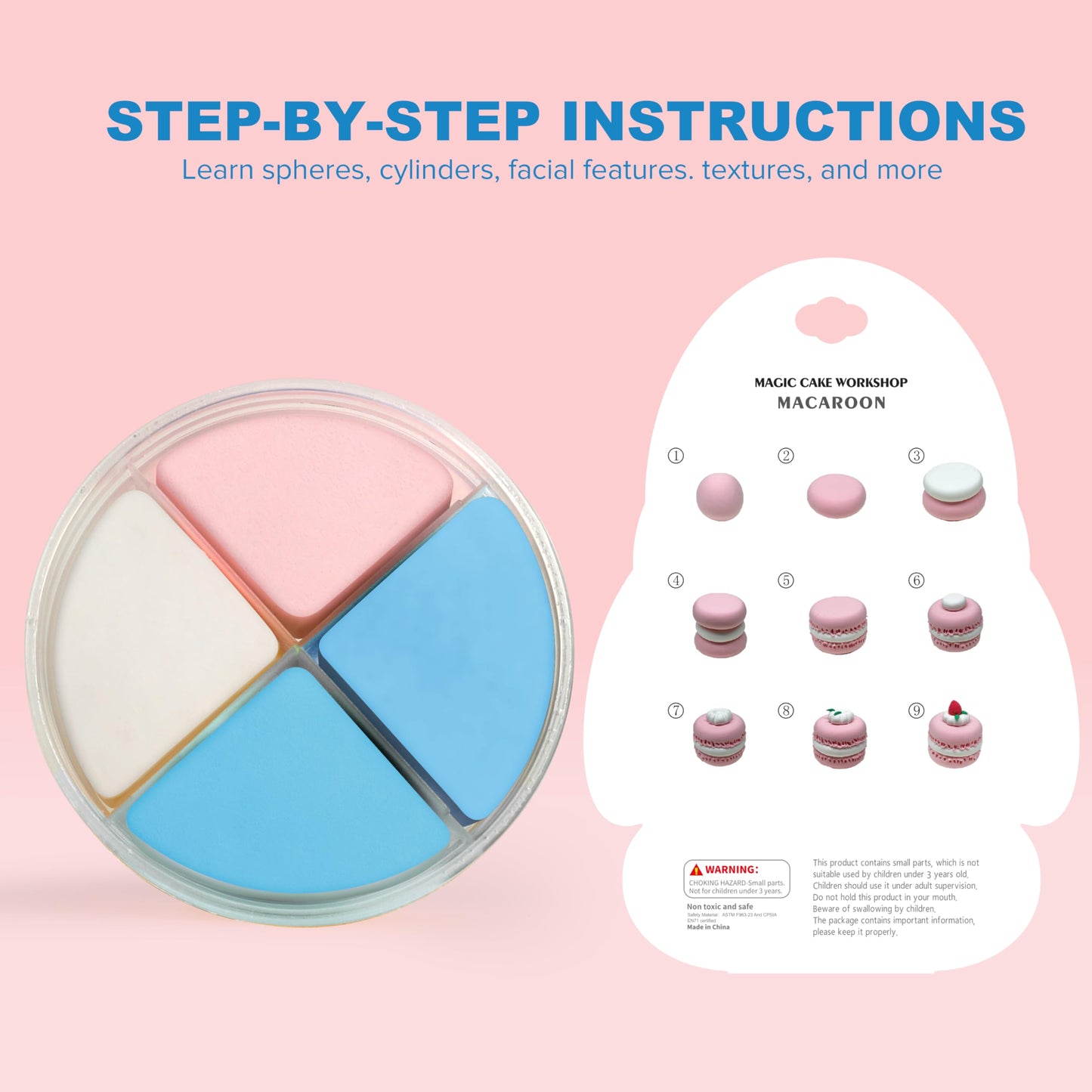 Air Dry Clay Kit - Cake Themed, Modeling Clay for Kids, Dessert DIY Model Magic Clay with Tools and Tutorials, 12 Boxes Molding Clay, Ultra Light, Soft & Non-Sticky, Arts and Crafts Gifts for Kids