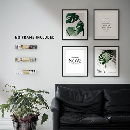A ARTZONE Botanical Watercolor Prints, Set of 4 Unframed Canvas Art Prints (8x10 inches)