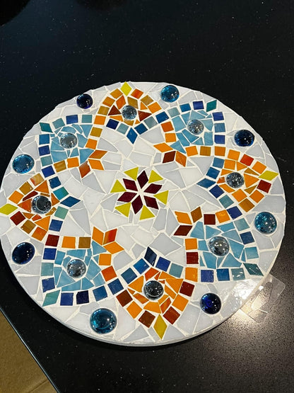 4 Shapes Mixed Glass Mosaic Tiles,Square+Diamond+Triangle+Rectangle 220 PCS Stained Glass Mosaic Pieces for Handmade Art Crafts and Home Decoration (White)