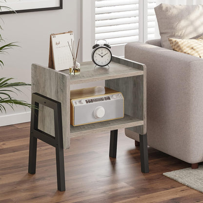 Set 2, TB01BG039 TUTOTAK Nightstnd, of Stackable End Tables, Side Table, Bedside Tables with Open Storage Shelf