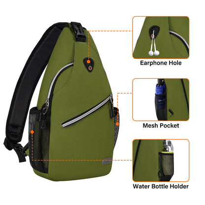 MOSISO Sling Backpack, Multipurpose Crossbody Shoulder Bag Travel Hiking Daypack