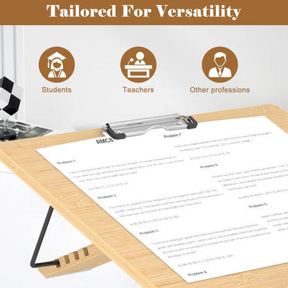BSTSLL Slant Board for Writing Adjustable Writing Board Slanted Clipboard Foldable Stand Easel Sloped Surface to Improve Handwriting Legibility for Writing Reading Drawing