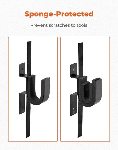KEMIMOTO UTV Tool Rack, Screw Mount UTV Tool Holder Shovel Bow Rack for Side by Side Snowmobile Garage Wall Compatible with Can Am Defender Polaris General Ranger Pioneer CFmoto Uforce