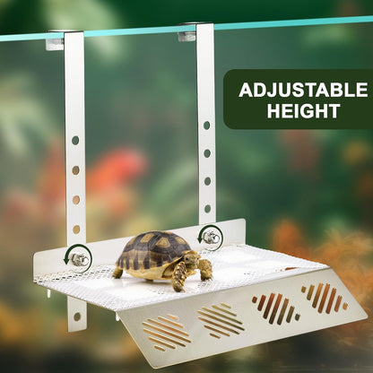 Stainless Steel Hanging Turtle Basking Platform, 12" x 16" Turtle Ramps, Turtle Tank Accessories