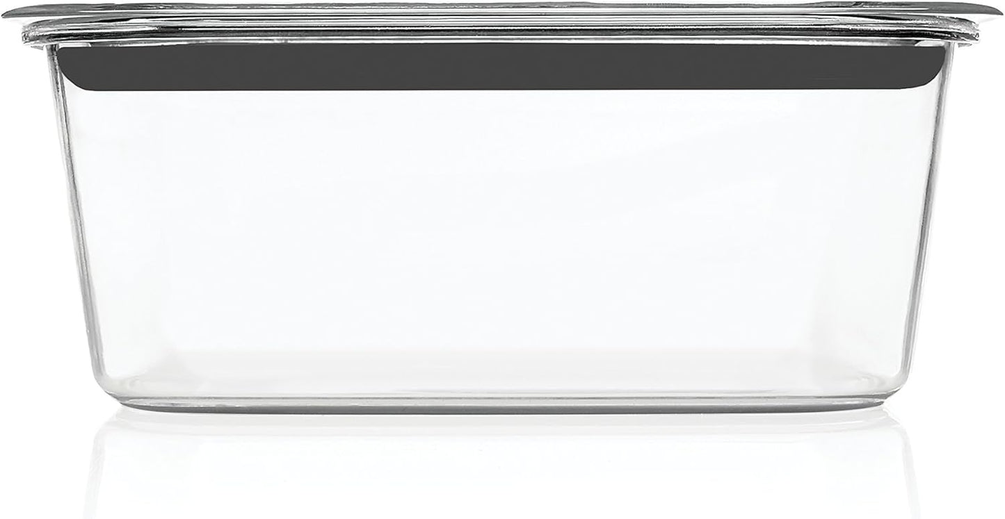 Rubbermaid Brilliance Glass Storage Containers - 8-Cup, 2-Pack | Durable & Clear Design