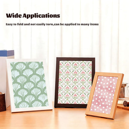 MerwDeeyt Scrapbook Paper 12x12 In and 6x6 In Pack, Spring Floral Patterned Paper for Scrapbooking, 48 Sheets Double Sided Decorative Craft Papers for Card Making Journaling Decor (Green)