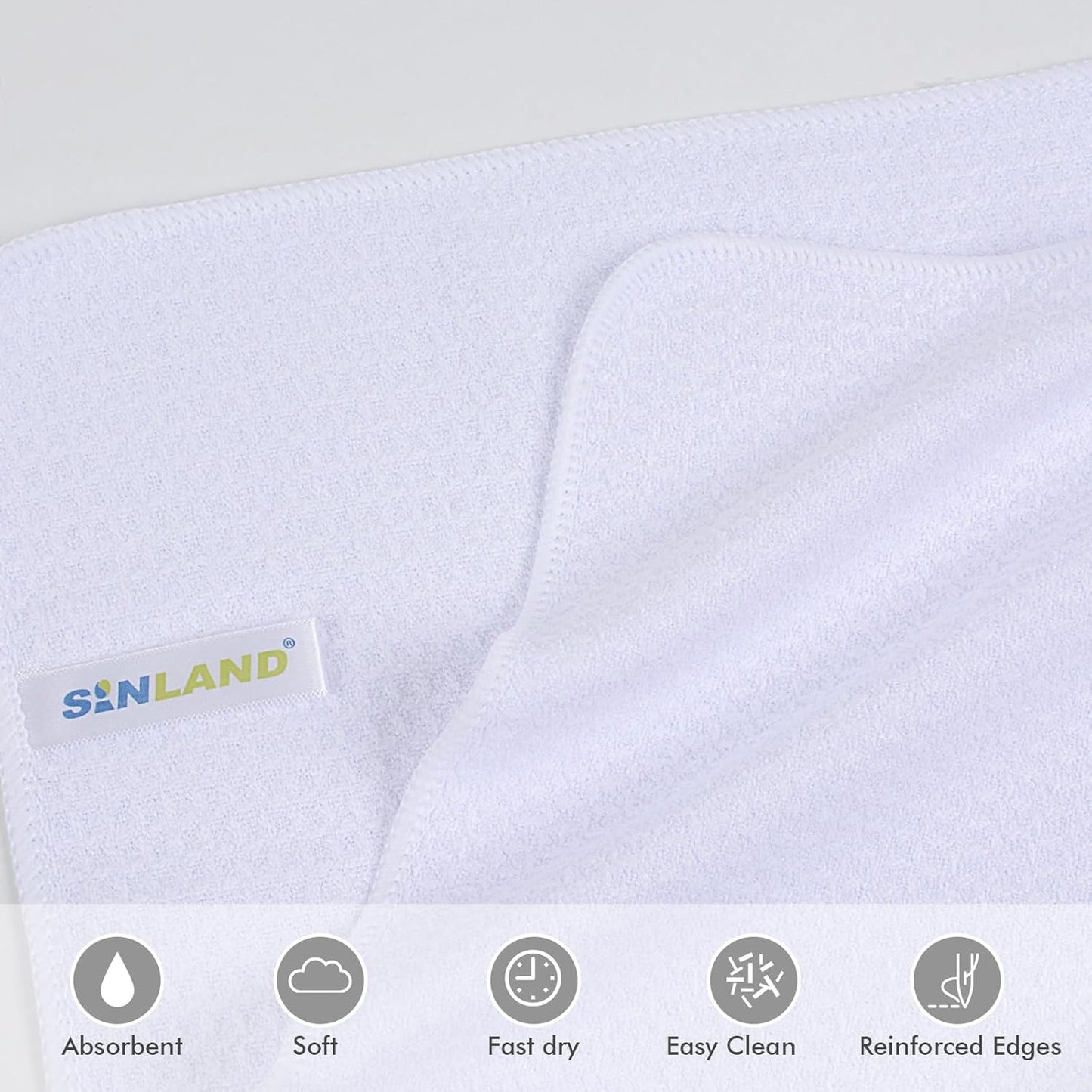 16 Inch 16 Inch 10 Pack SINLAND Microfiber Kitchen Towel Premium Sublimation Blank Towels Fast Drying Tea Towel