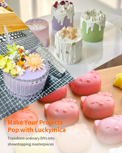 Luckymica Mica Powder, 36 Colors Pearlescent Pigment Powder for Epoxy Resin, 360g Pearl Pigment Set for Soap Making, Bath Bomb, Candle Making, Art Crafts, Lip Gloss, Nail Polish, Dye