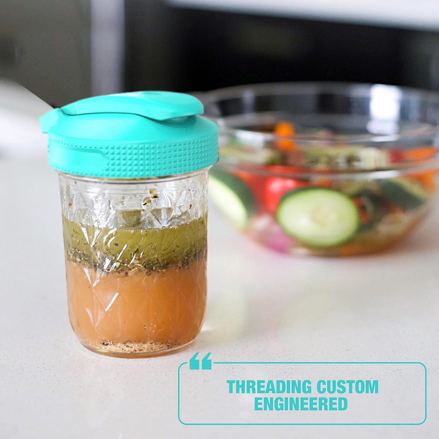 Masontops Multi Top - 2PK, Small Mouth Mason Jar Lids with Pour Spout and Flip Cap, Jar Not Included