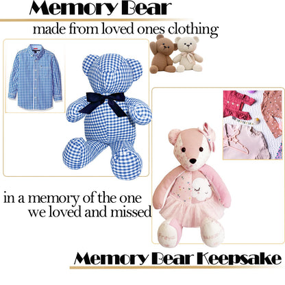 Topapfo Large 17 Inch Memory Bear Patterns for Sewing, Beginner Friendly Teddy Bear Templates with Detailed Instruction, Safety Eyes Noses Pins (17 Inch)