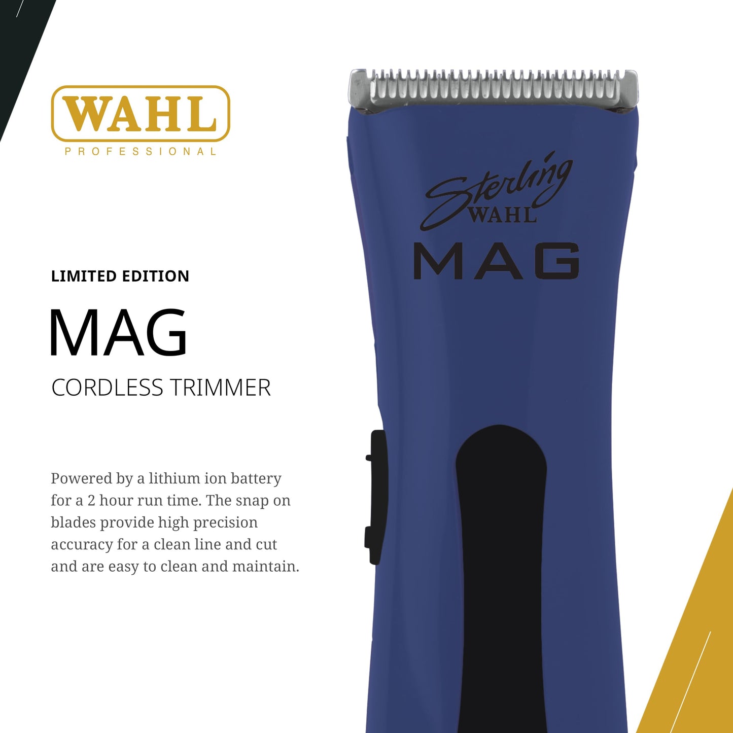 Wahl Professional Sterling Mag Cordless Trimmer Rotary Motor Lithium Ion Battery