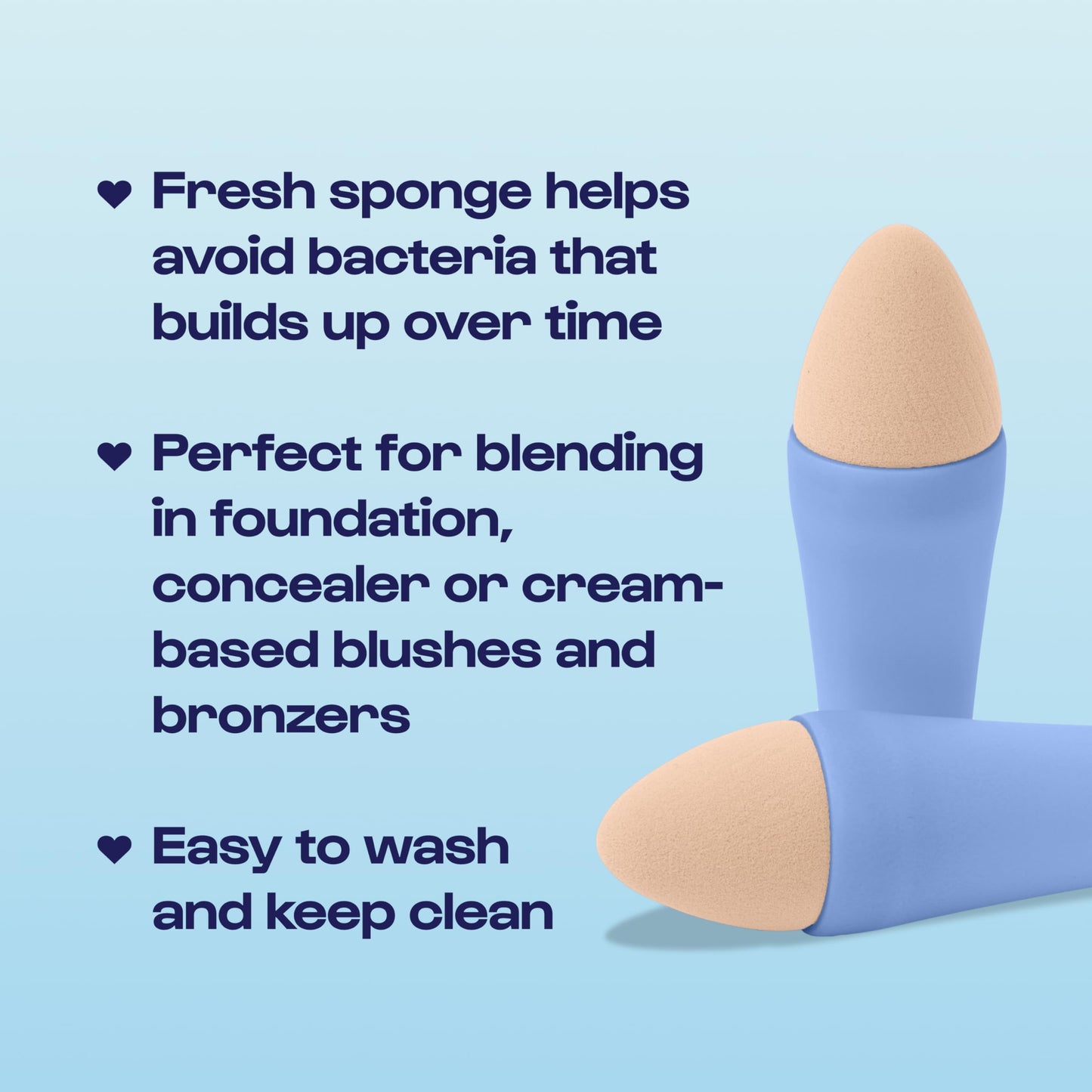 Alleyoop Multi-Tasker 4-in-1 Travel Makeup Brush Set – Compact Makeup Brushes with Blending Sponge, Eyeshadow, Eyebrow & Liner, Blush & Bronzer Brush – Mini Makeup Tools Kit for Women, Vegan