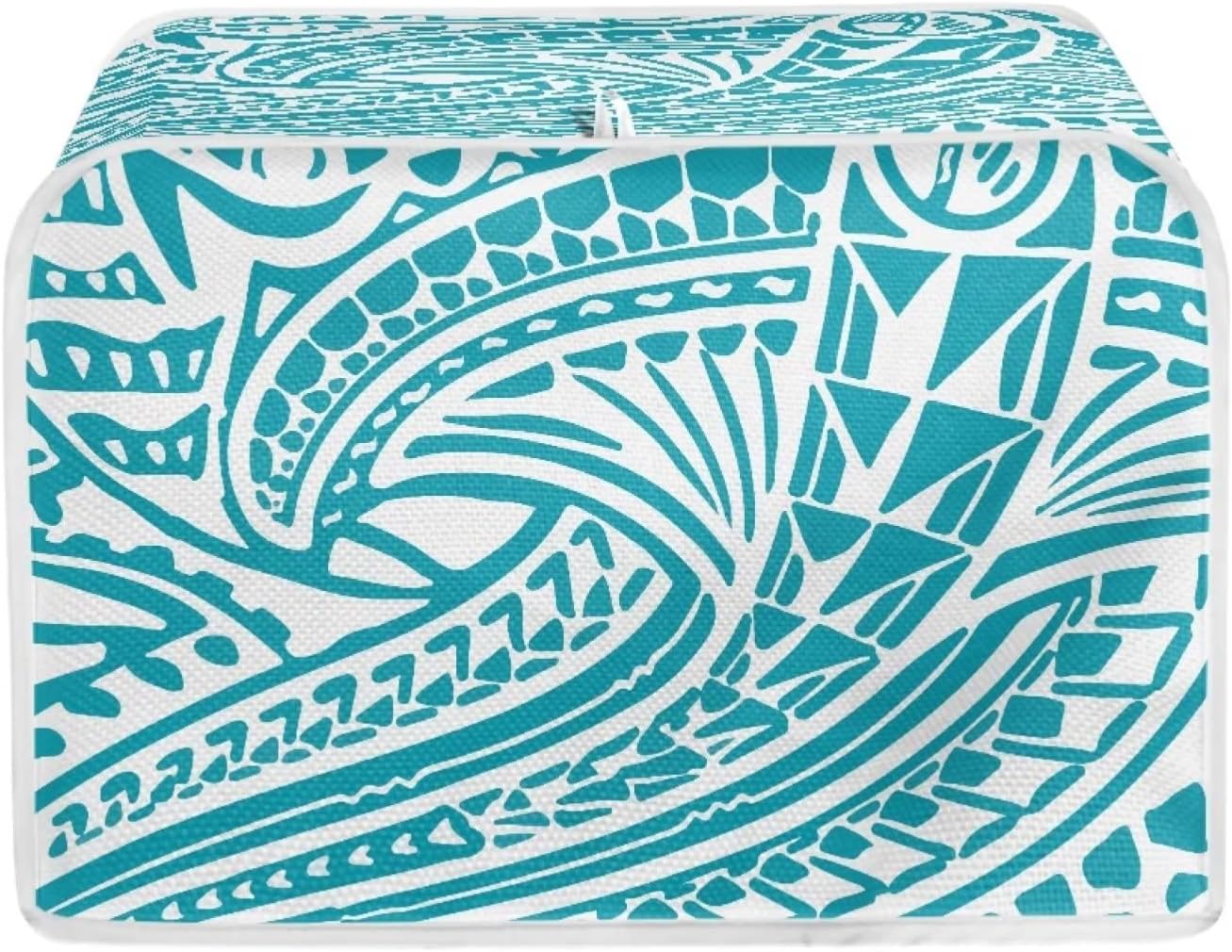Durable Polynesia Pattern Toaster Cover, Washable Dustproof Kitchen Appliance Cover with Top Hook