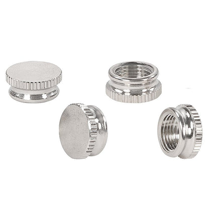 Aspen Creative 21059-11-4, Lamp Lock-Up Caps 4Pcs/Pack Steel Brass Cap/Chrome Finish