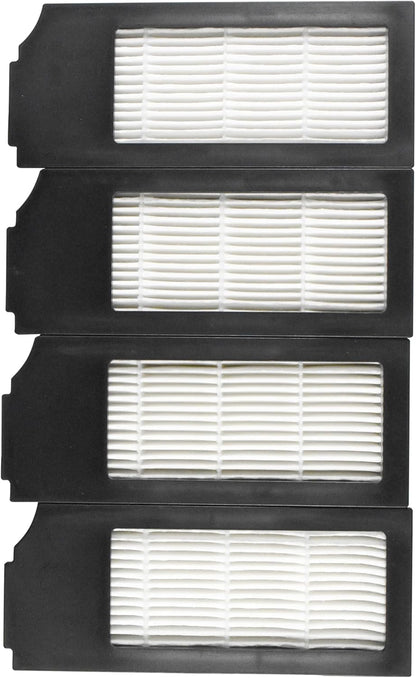 HQRP 4-Pack Replacement Filter for Ecovacs Deebot X1 Omni / X1e OMNI / X1 Plus / X1 Turbo Robot Vacuum Cleaner