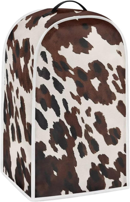 Brown Cow Print Blender Cover, Kitchen Appliance Stand Mixer Protector, Anti-Fingerprint Cover for Dining Room