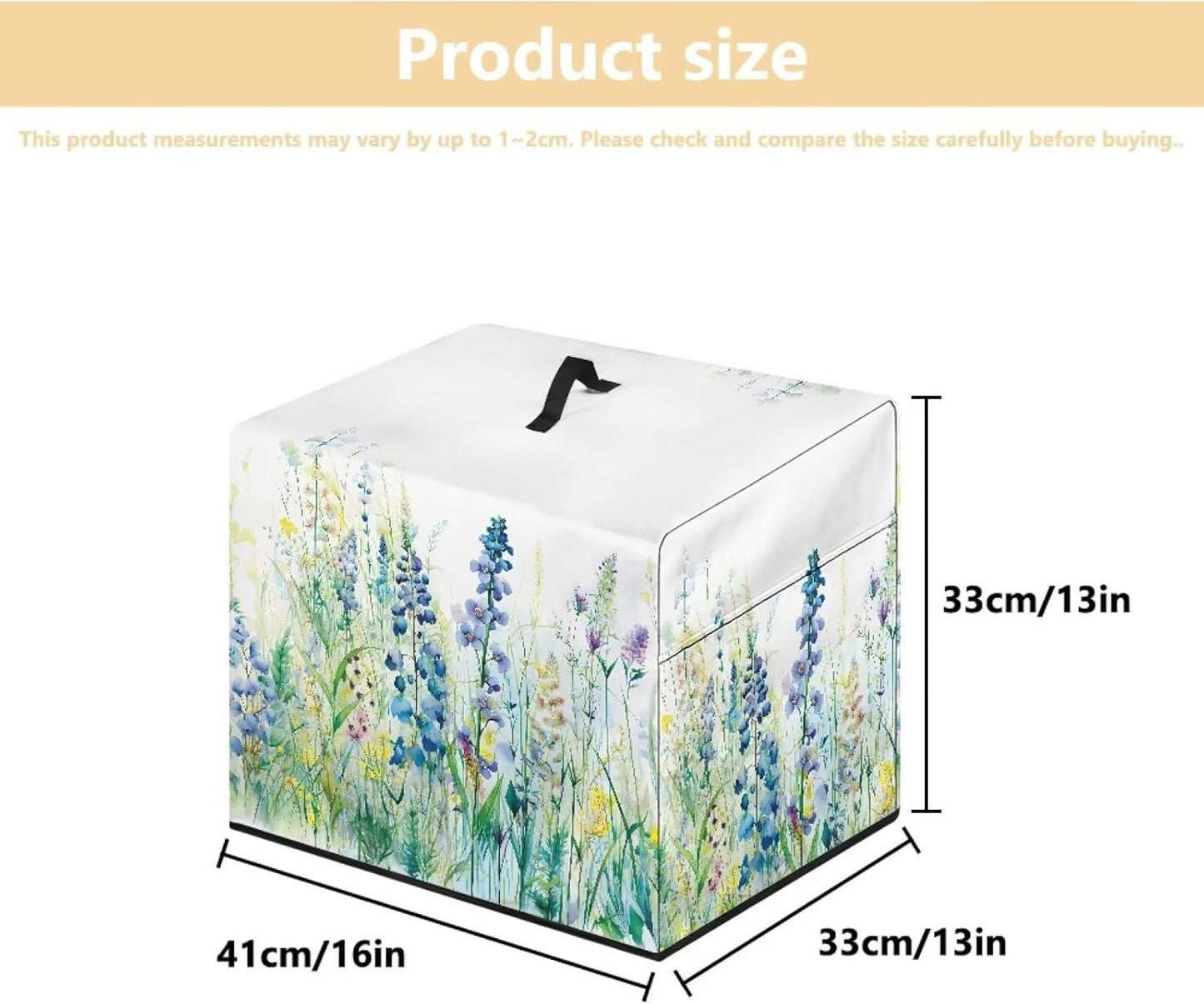 Kitchen Appliance Cover for Food Slicer, Dust-Proof Washable Electric Appliance Protective Cover with Side Pocket