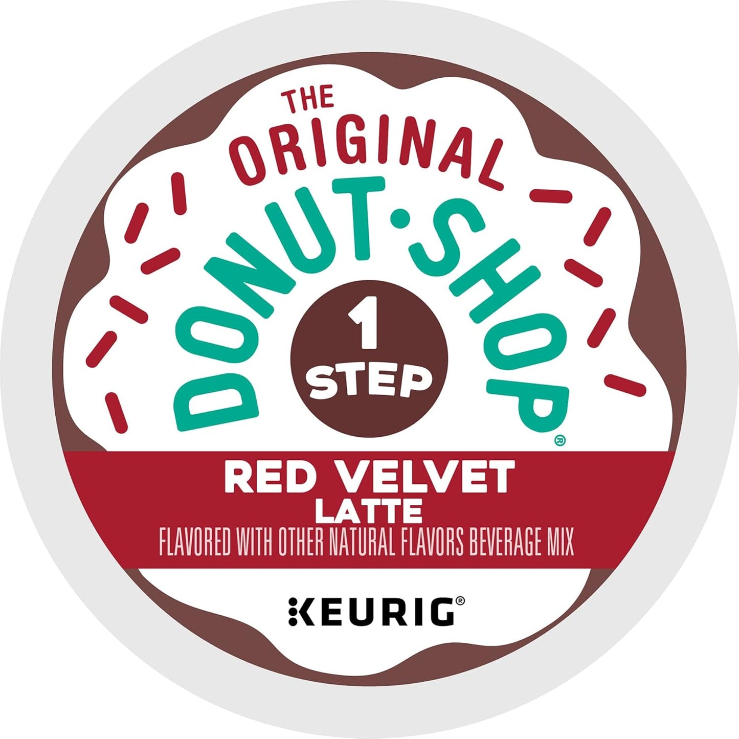 Original Donut Shop Red Velvet Latte K-Cup Pods - One-Step Brewing, 20 Count