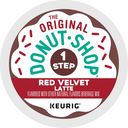 Original Donut Shop Red Velvet Latte K-Cup Pods - One-Step Brewing, 20 Count