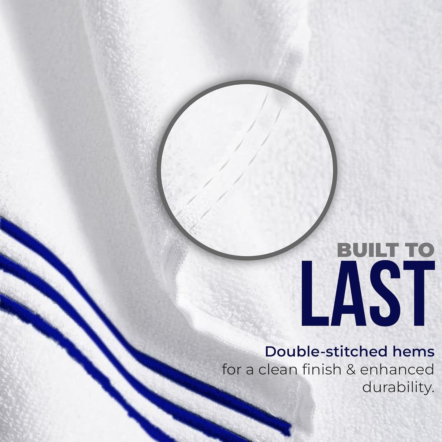 8-Piece Set, 2 2 4 100% Premium Towel Bath Towels, Hand Towels, and Wash Cloths, Ring Spun Cotton Highly Absorbent