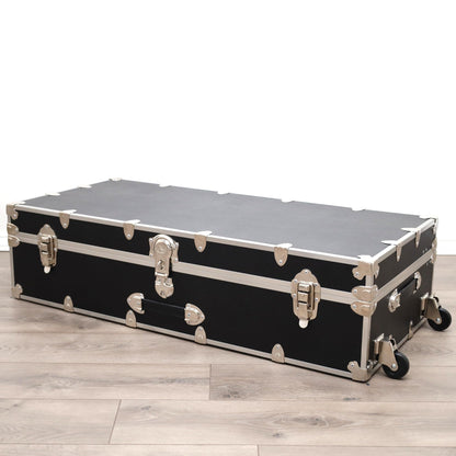 Rhino Trunk & Case Aromatic Cedar Trundle Trunk with Wheels - 44”x20”x12” Home Storage Chest Trunk - USA Made Secure Under Bed Footlocker for Clothes, Blankets & Pillows - Underbed Shoe Storage Box