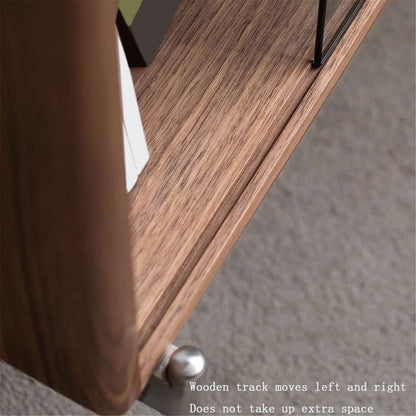 rG5iVb0 CD Storage Rack Retro Minimalism Wooden Vinyl Record Rack Side Cabinet with Sliding Glass