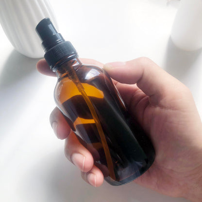 12Pack 120ml Amber Glass Pump Bottle with Pump Dispenser,4oz Small Dispenser, Travel Size Refillable Botttles for Lotions,Sercums,Essential Oils