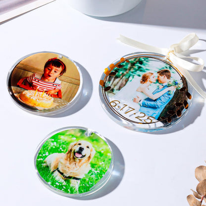 LET’S Resin 21-Cavities Keychain Resin Molds with Hole, 4 Sizes 2.95'' 2.76'' 2.36'' 1.97'' Flat Circle Round Silicone Molds for Resin, Epoxy Resin Molds for DIY Christmas Ornaments,Wedding Favor