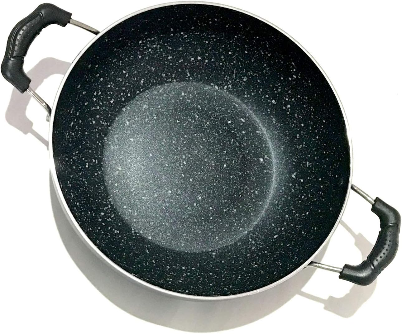 Deep Kadhai Aluminium Non Stick Kadai with Glass Lid, Multipurpose Cooking Pan