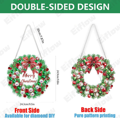 Eiflow Hanging Diamond Art Kit for Adults, DIY Acrylic Diamonds Painting Door Hanging Board Kit, Special Crystal Diamond Art Painting Pendant Ornament