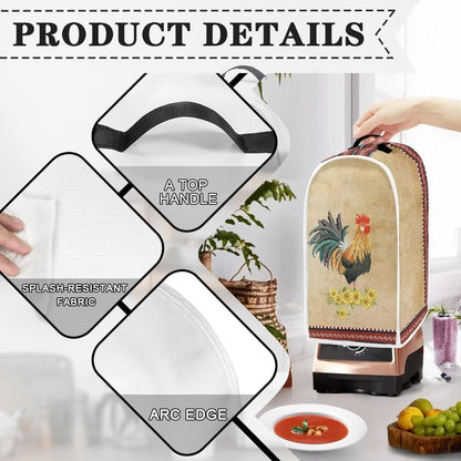 Rooster Blender Dust Cover, Anti Fingerprint Polyester Cover for Stand Mixer or Coffee Maker, Kitchen Protection