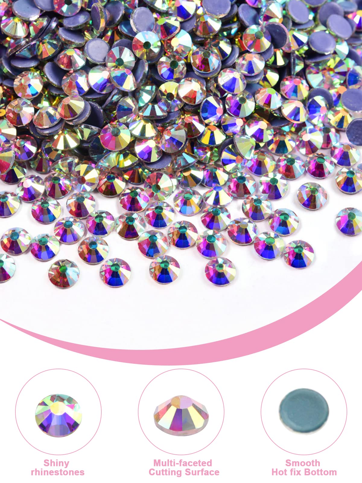Kalolary 23040 Pieces Hotfix Crystal AB Flatback Rhinestones Bulk for Crafts, Clothes, Nail Art with Rhinestone Transfer Paper and Picking Pen, SS10