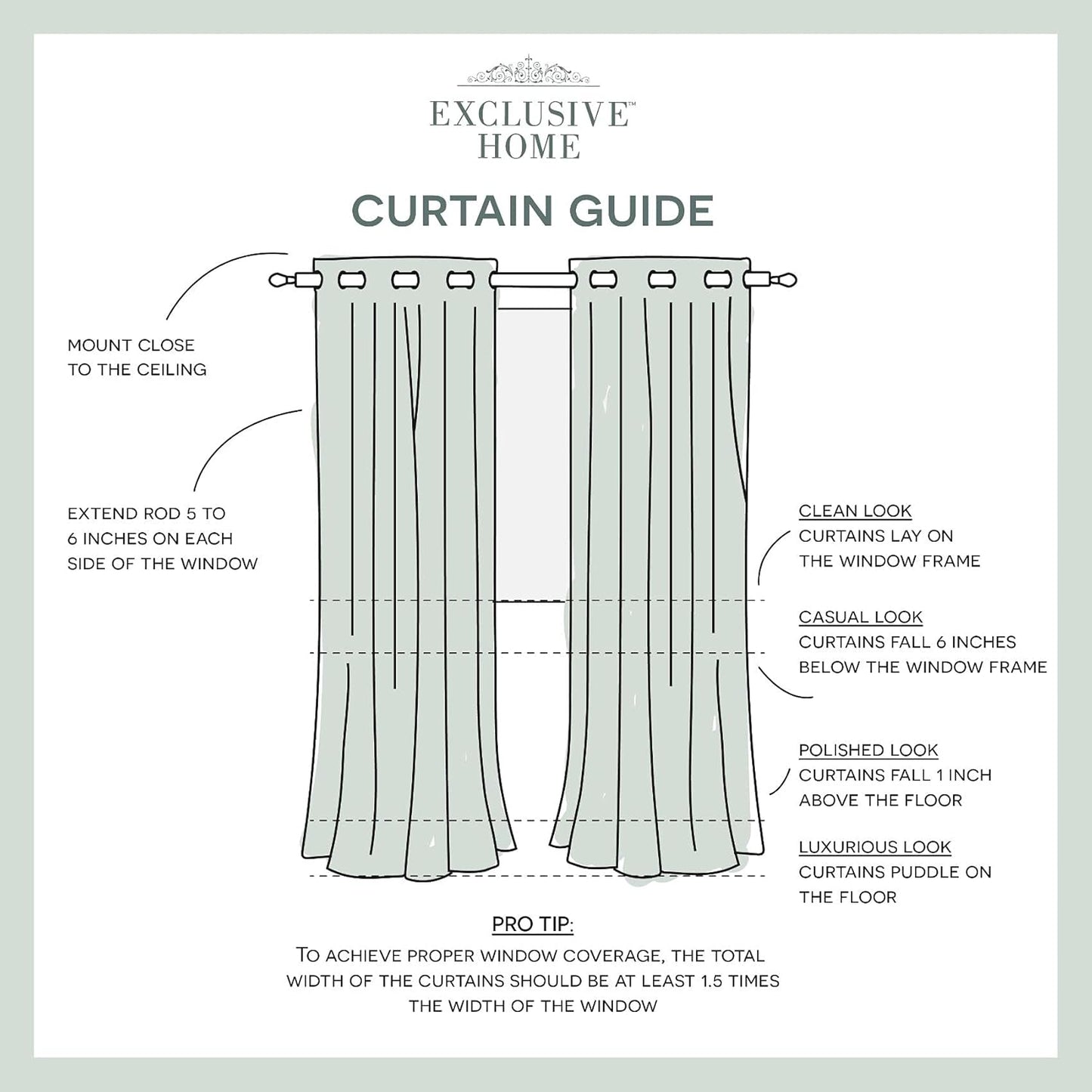 Exclusive Home Canopy Stripe Grommet Top Curtain Panel - 54"x108", Kiwi/Sand, Set of 2